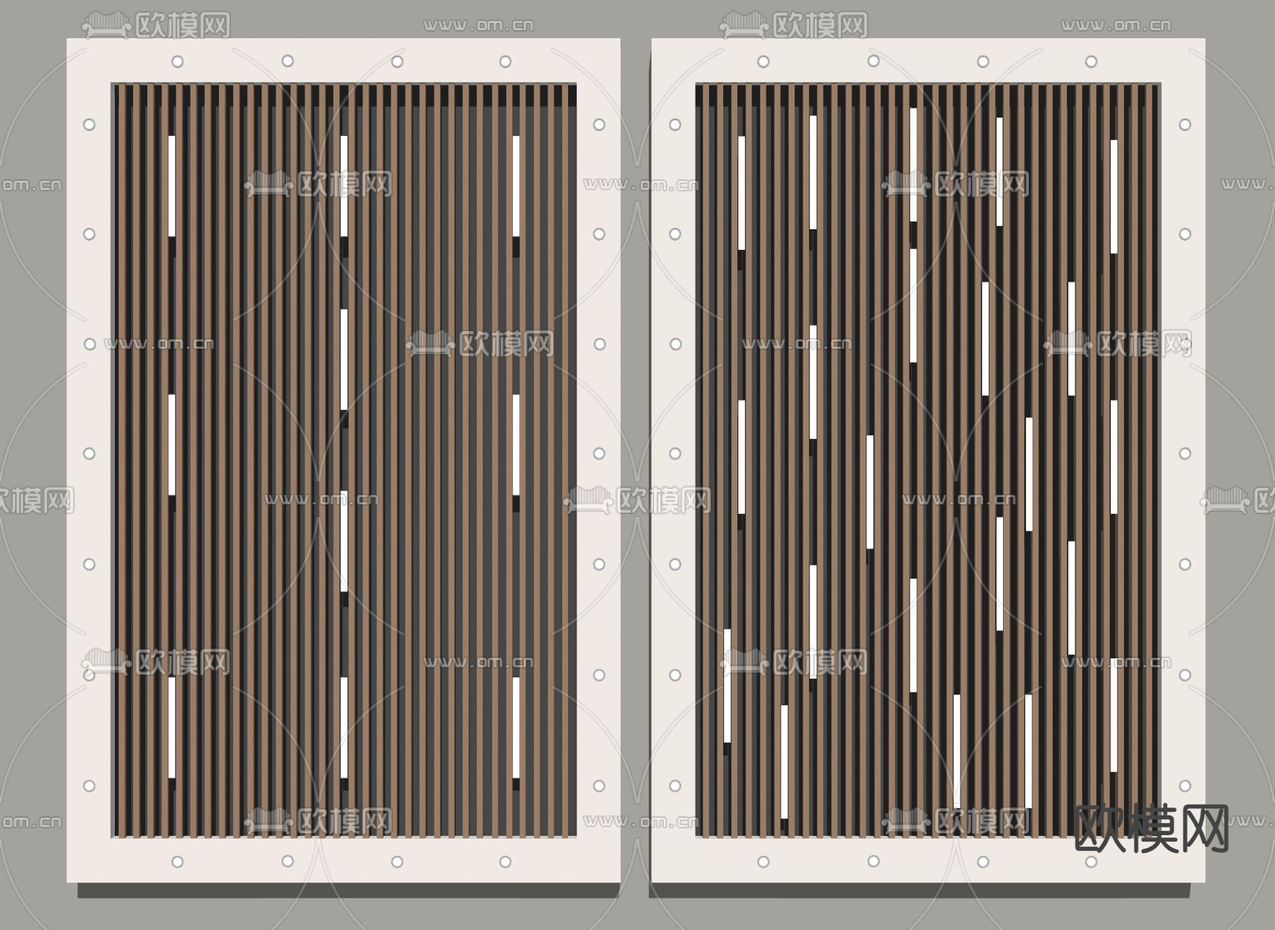 方通吊顶 格栅吊顶 天花吊顶su模型下载（渲染图2）