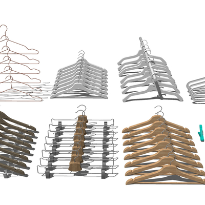  挂衣架 夹子su模型 
