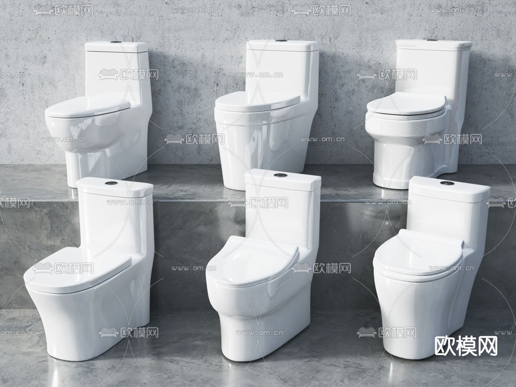 马桶 坐便器3d模型下载