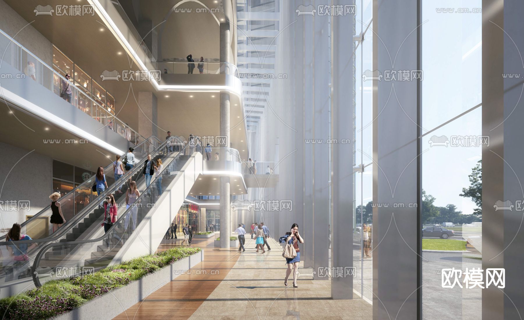 商场 购物中心3d模型下载