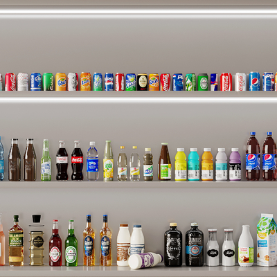  饮料 牛奶 可乐su模型 