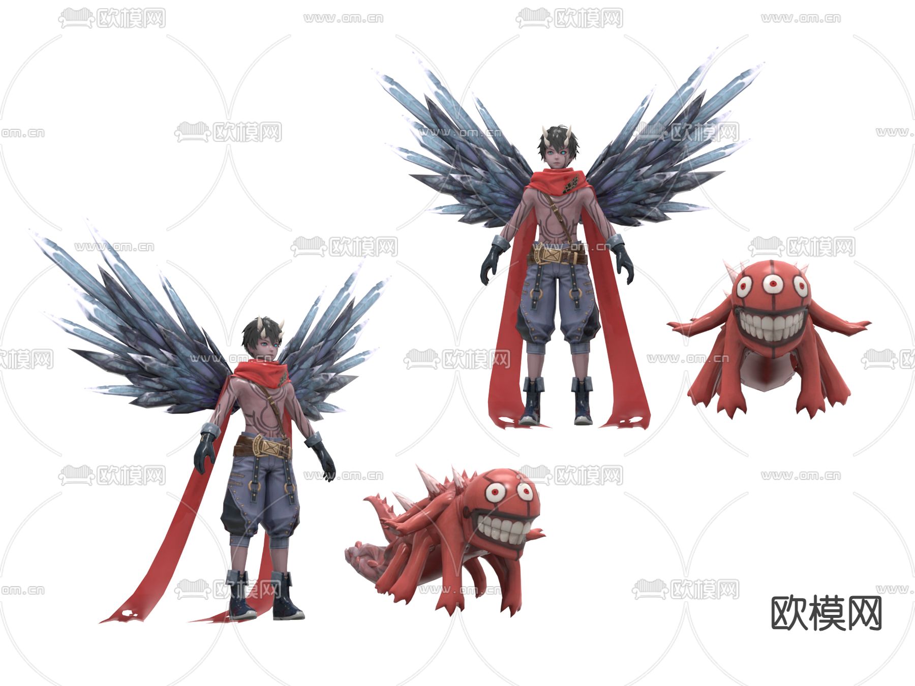 游戏角色 怪兽人物su模型下载（渲染图1）