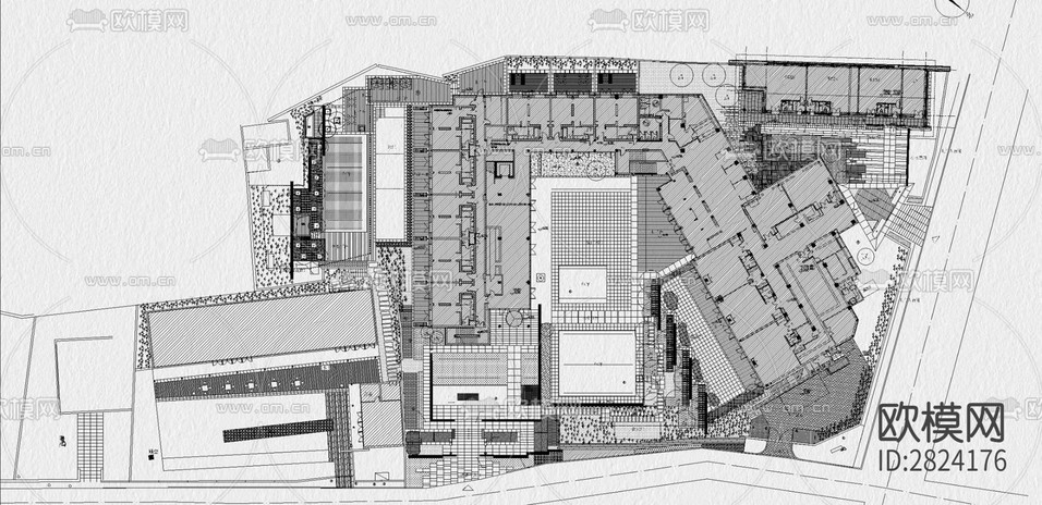示范區(qū)景觀CAD施工圖下載(渲染圖5)