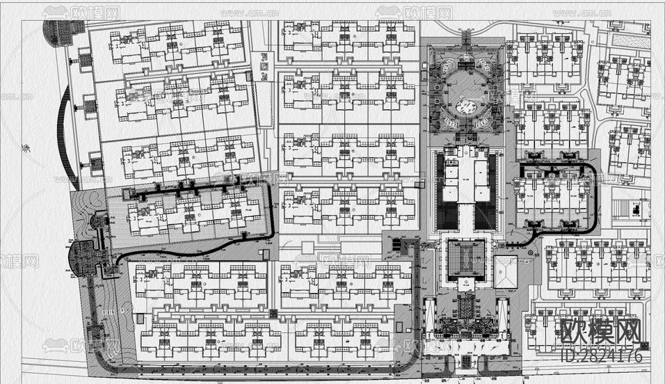 示范區(qū)景觀CAD施工圖下載(渲染圖2)