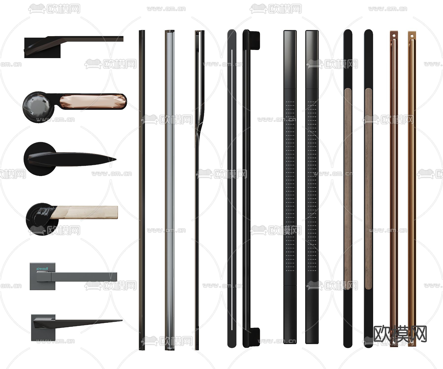 门把手 拉手 门锁3d模型下载