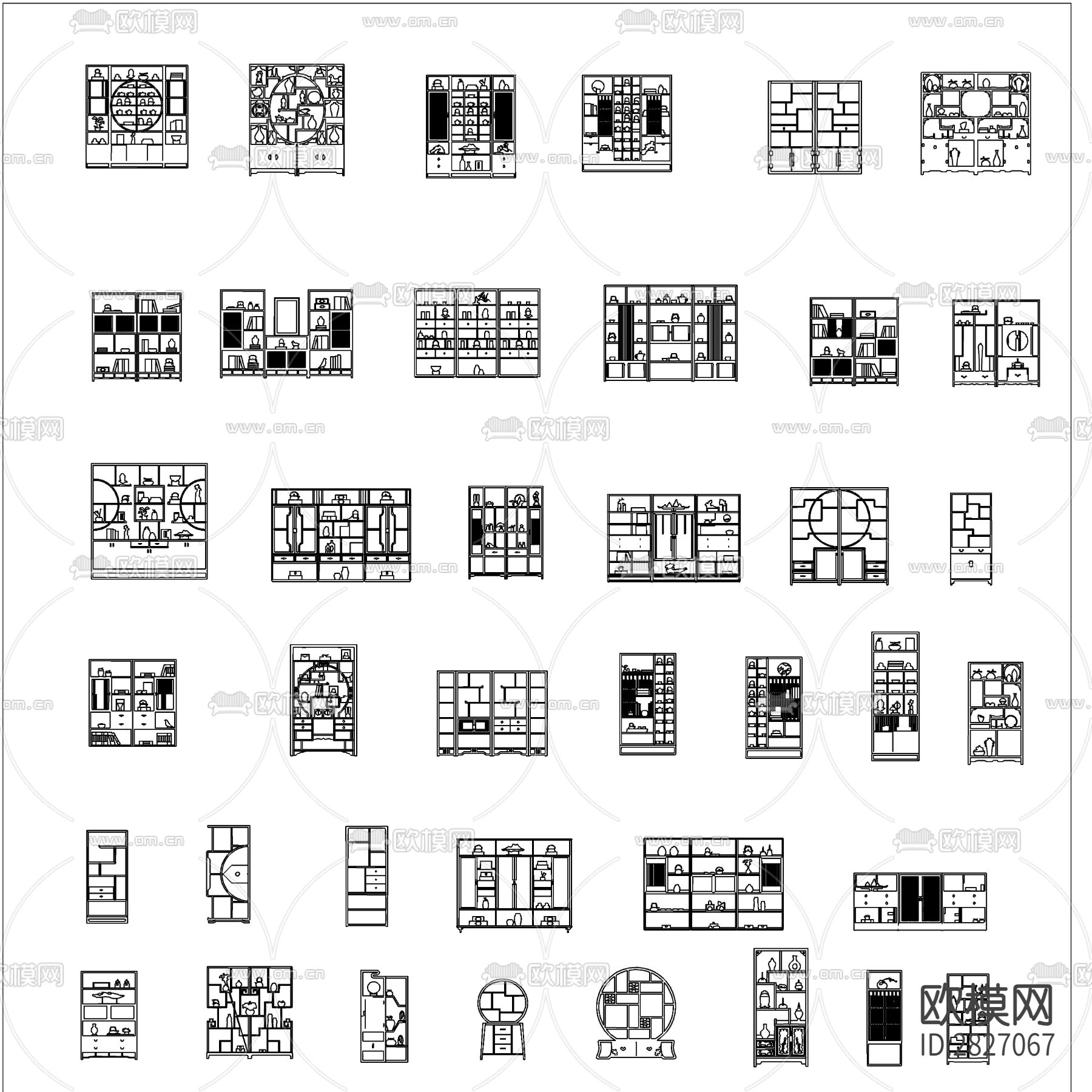 博古架CAD图库下载
