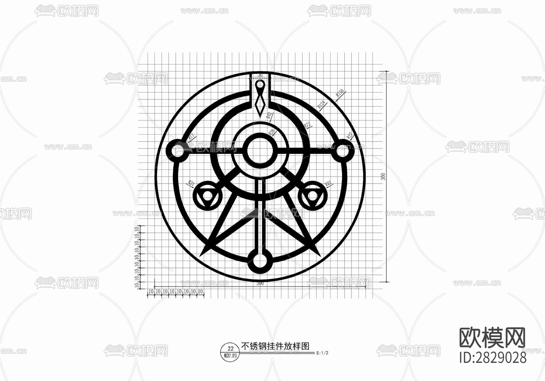 书架陈列展示架展示台cad施工详图下载（渲染图6）