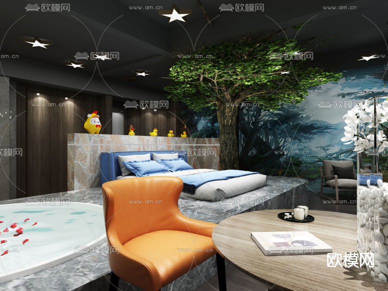 主题酒店免费3d模型下载(渲染图2)