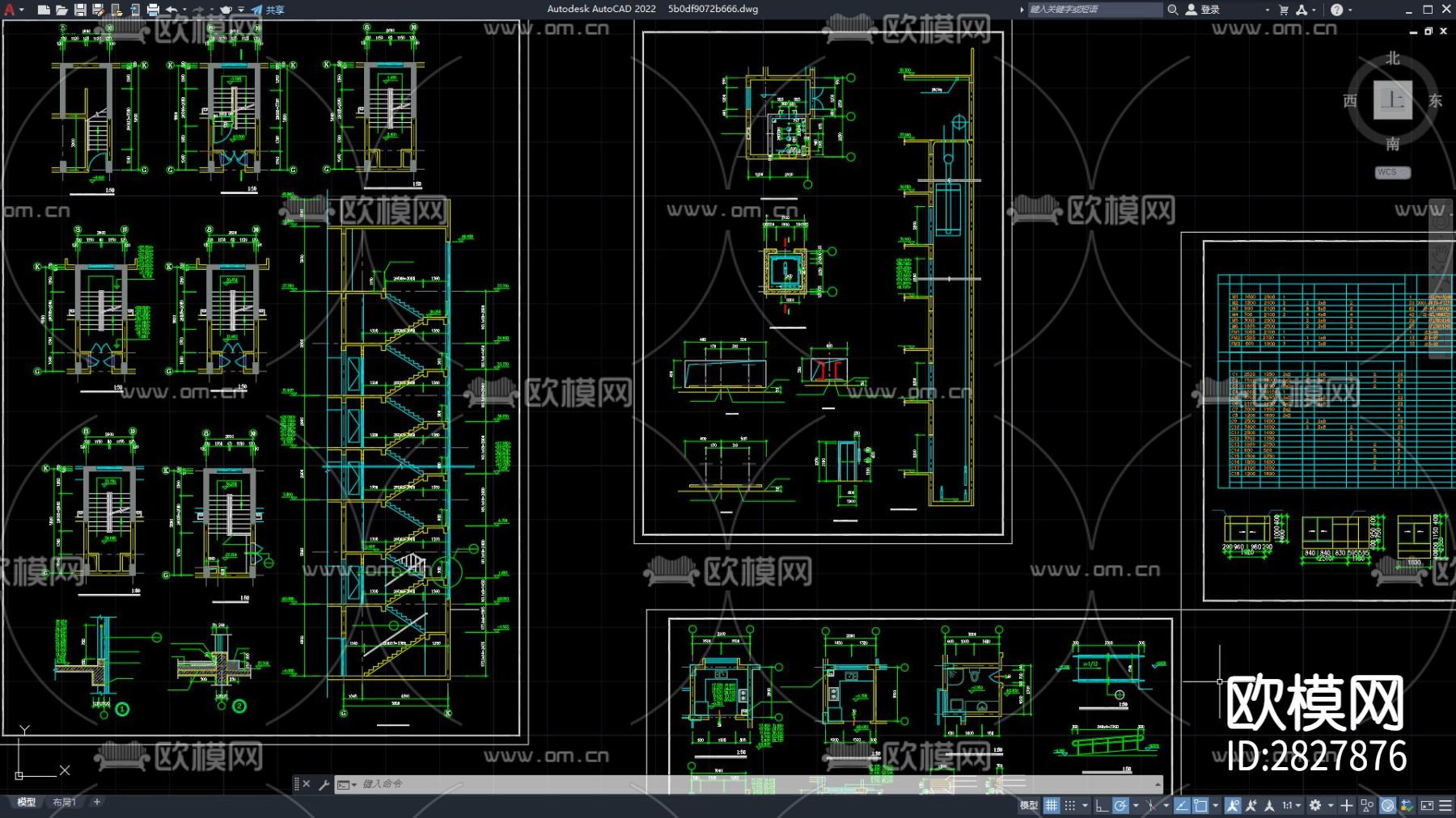 十三层楼房建筑cad施工图下载（渲染图3）