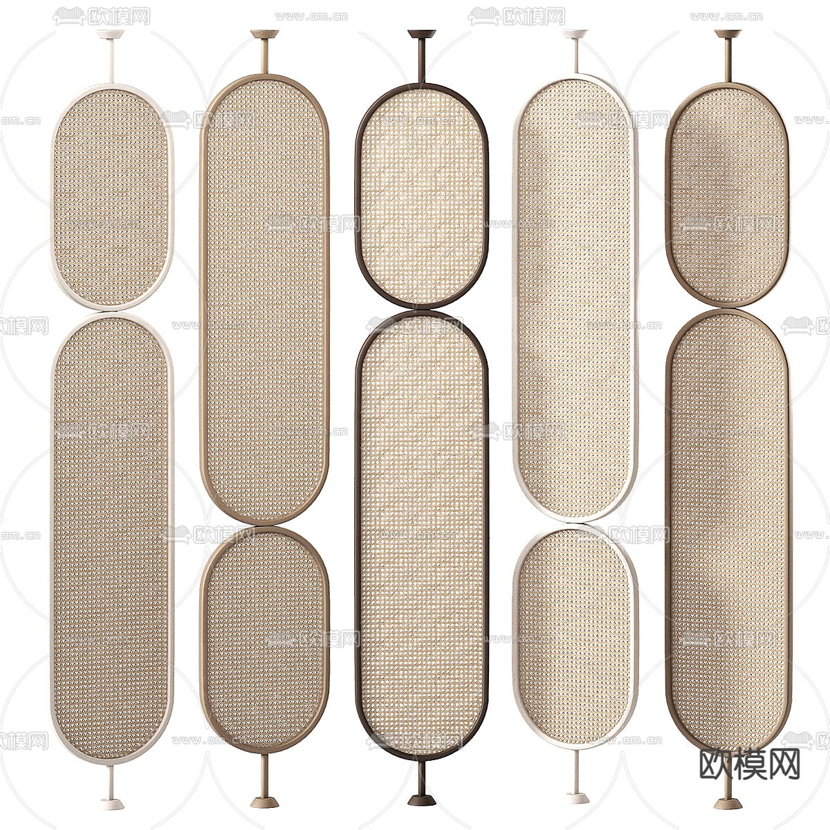 侘寂风屏风 隔断su模型下载（渲染图1）