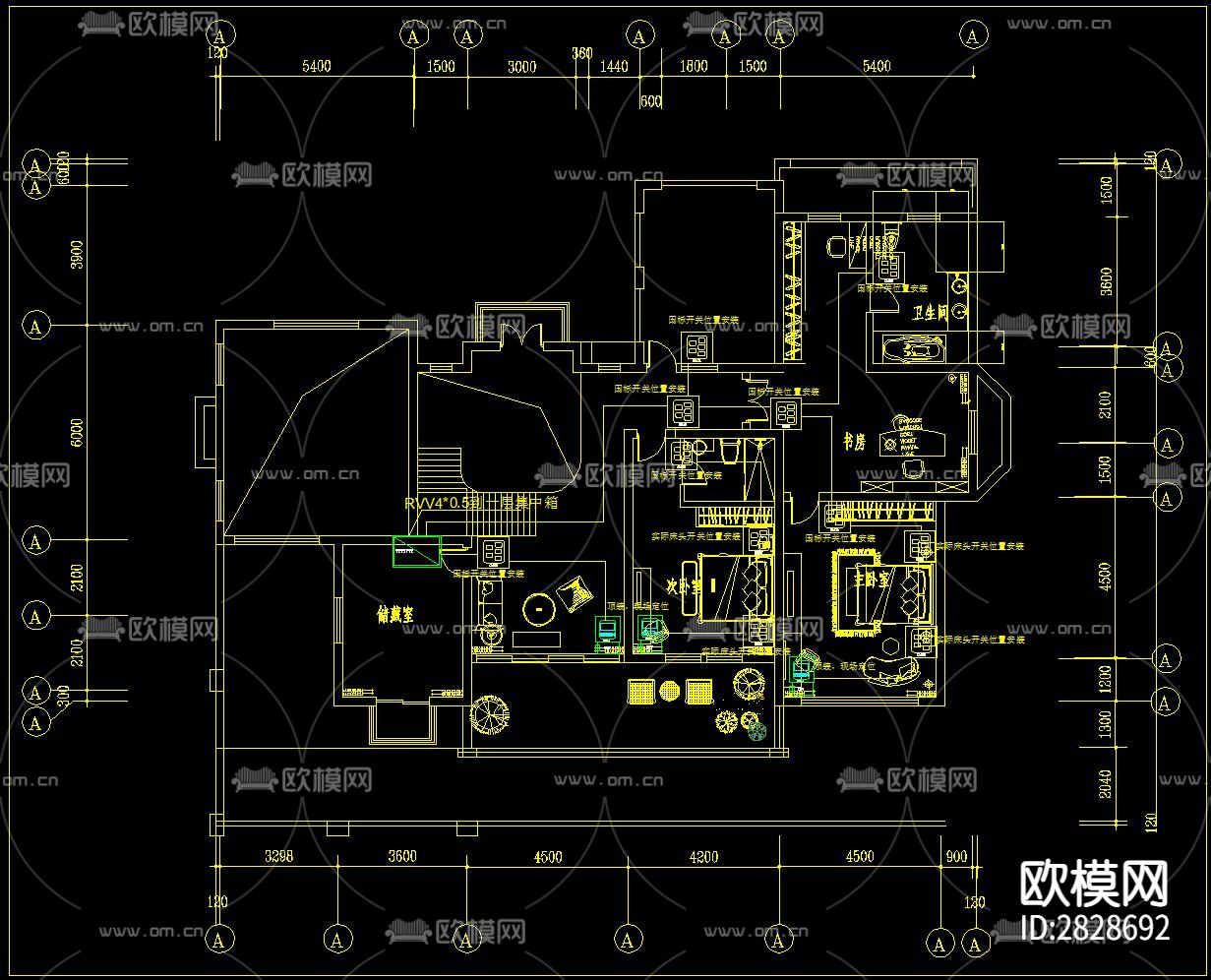 智能家居cad图块下载（渲染图4）