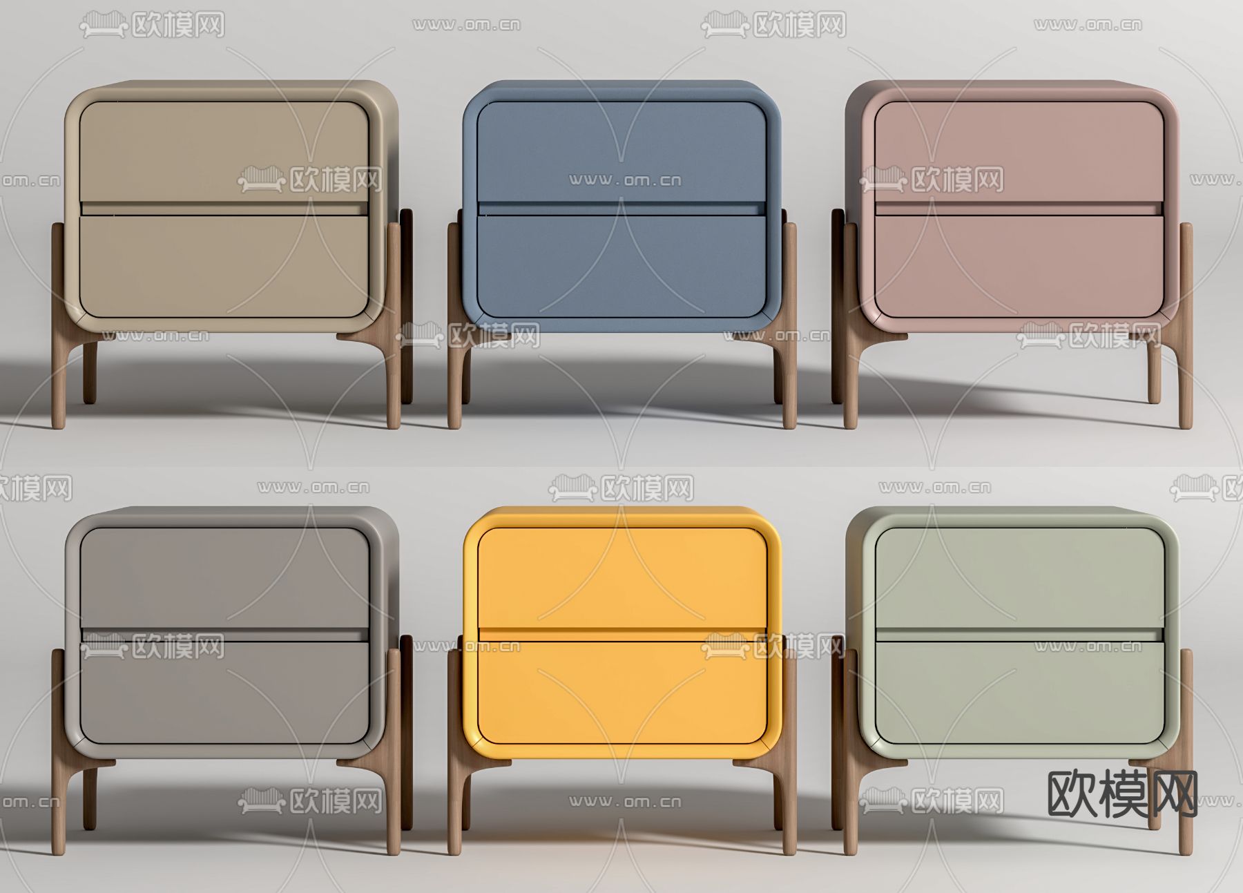 北欧床头柜3d模型下载