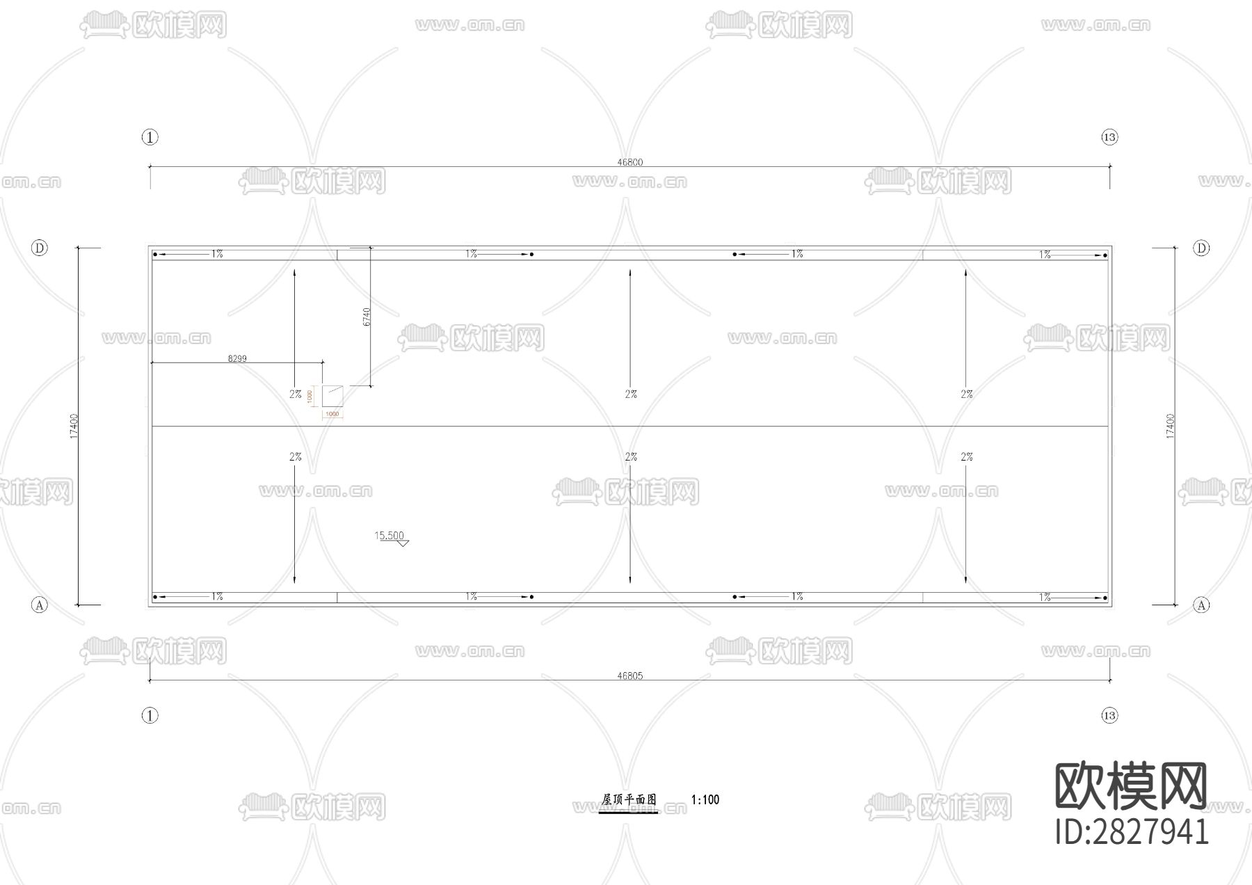 职业学校行政办公楼cad建筑图下载（渲染图4）