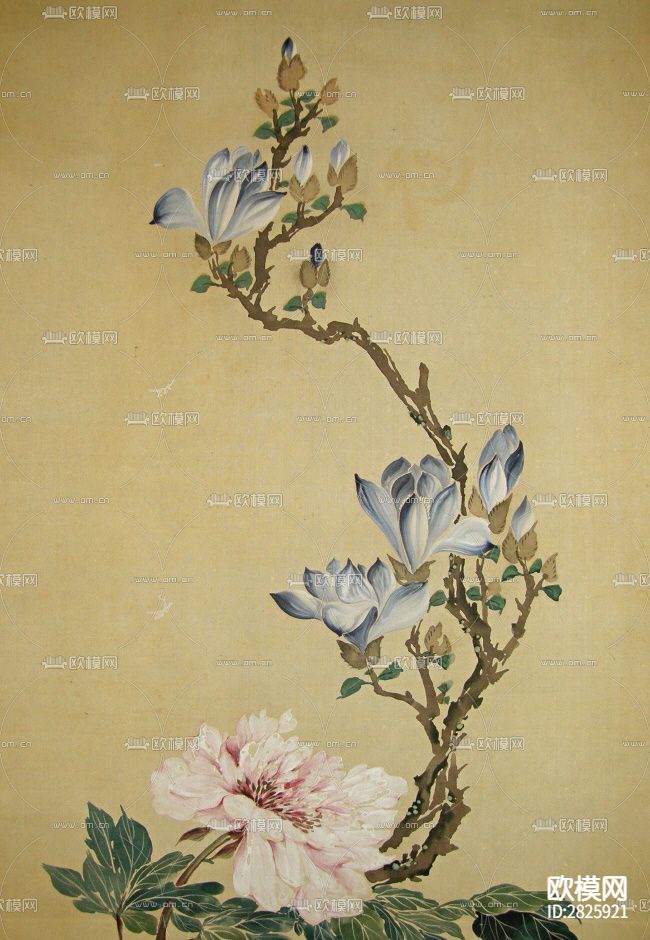 中式装饰画下载（渲染图1）