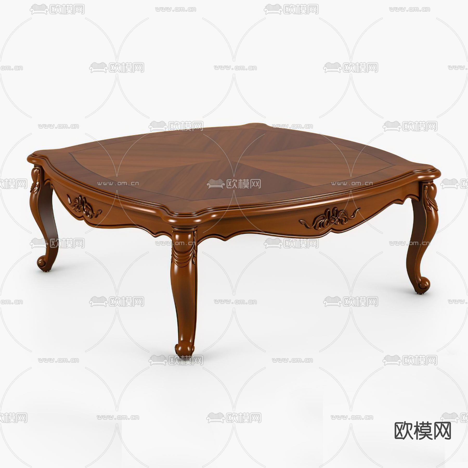 欧式古典茶几su模型下载（渲染图1）