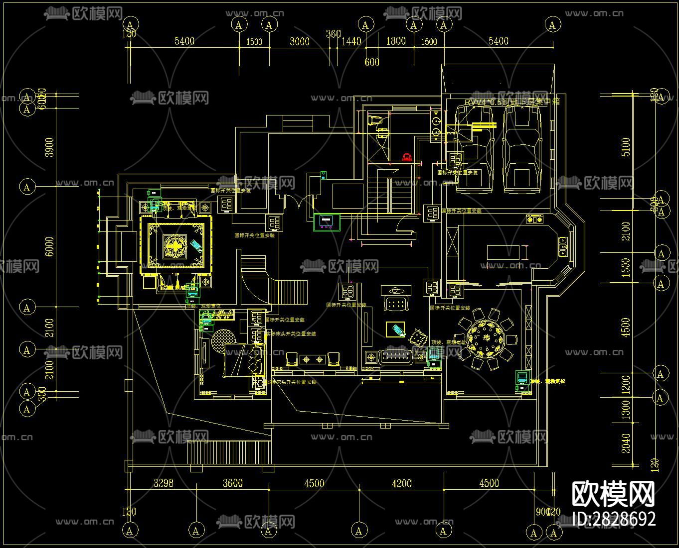 智能家居cad图块下载（渲染图2）