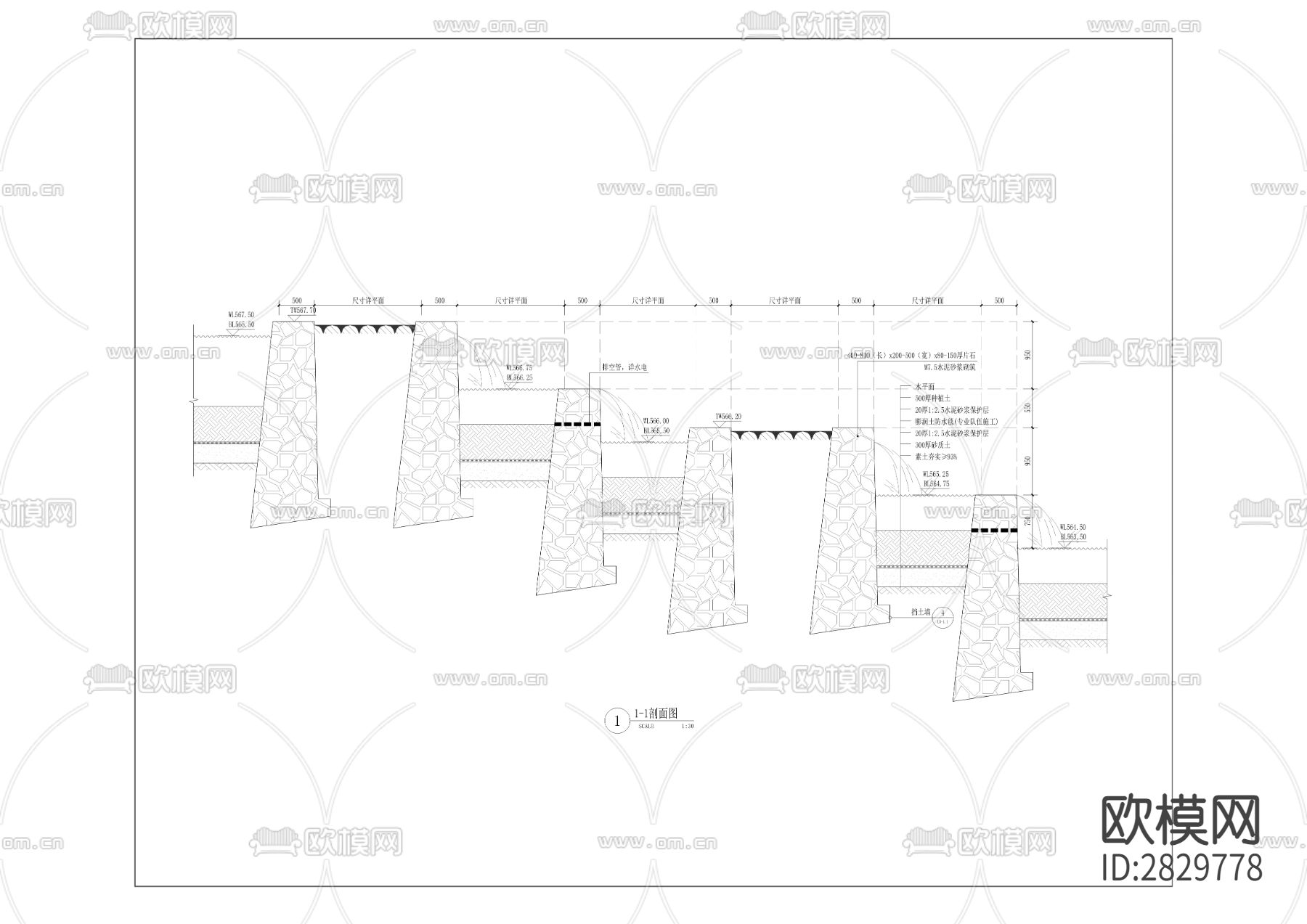 白俄罗斯风情小镇cad施工图下载（渲染图3）