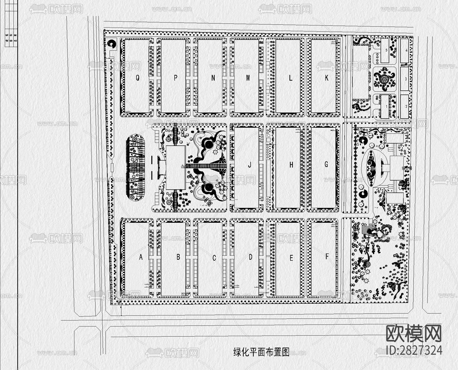 厂区景观cad施工图下载（渲染图7）