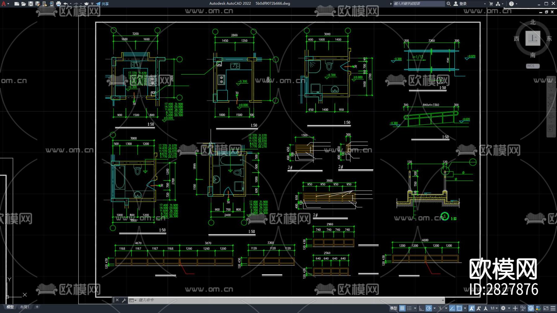 十三层楼房建筑cad施工图下载（渲染图5）