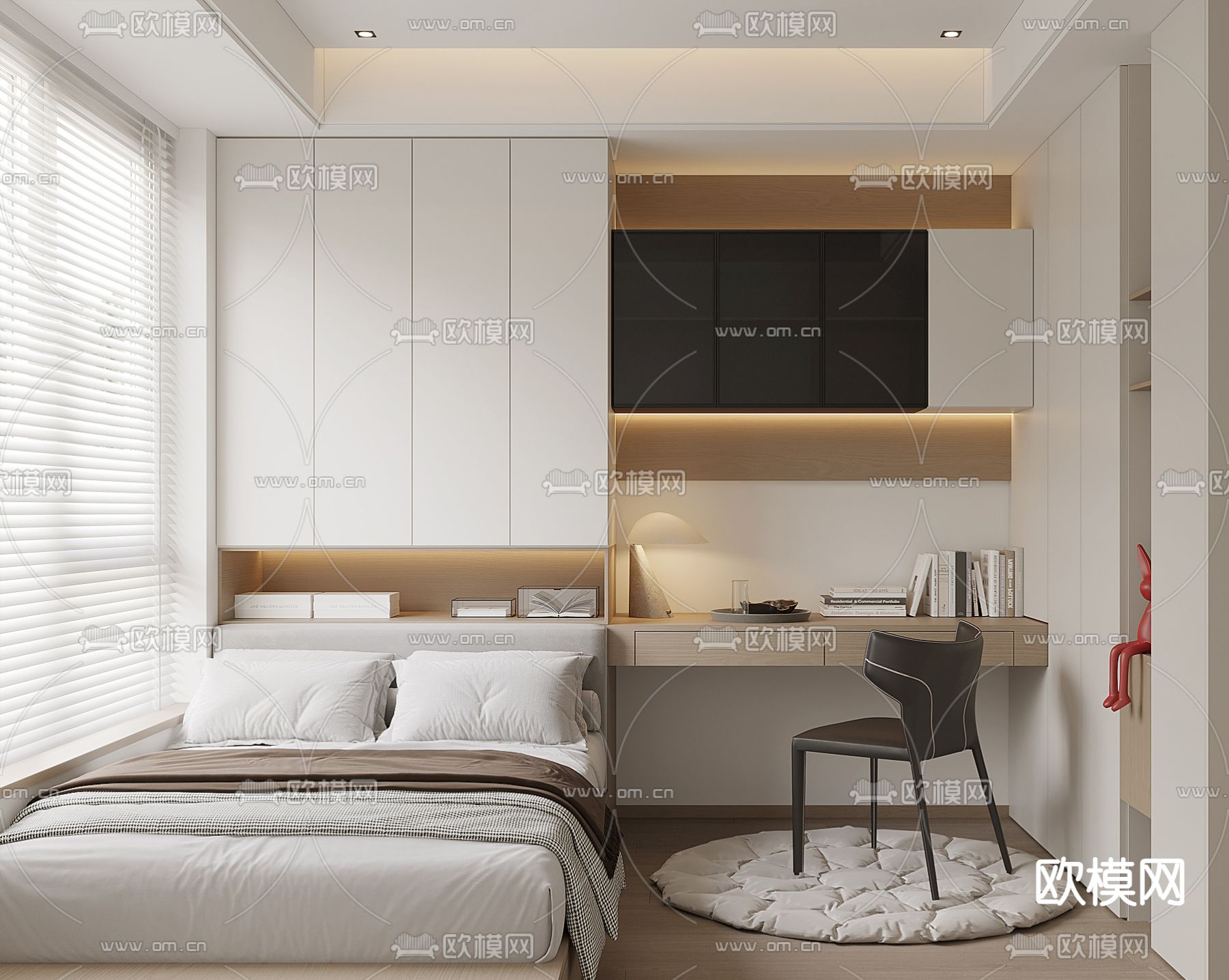 榻榻米卧室 次卧3d模型下载