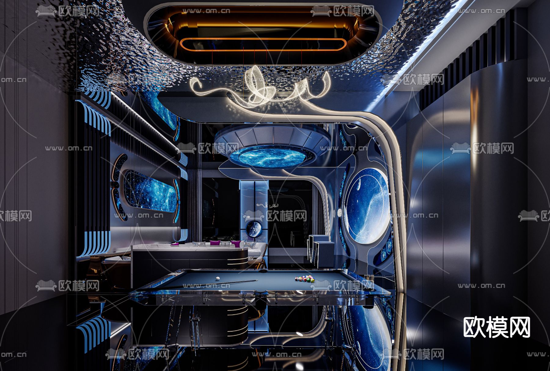 KTV包厢 酒吧 夜总会3d模型下载