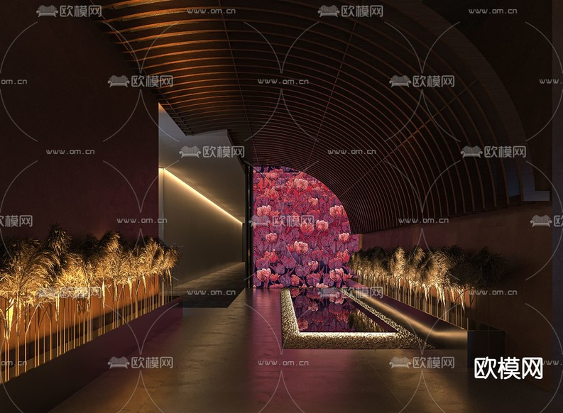 酒店走廊 过道3d模型下载(渲染图3)