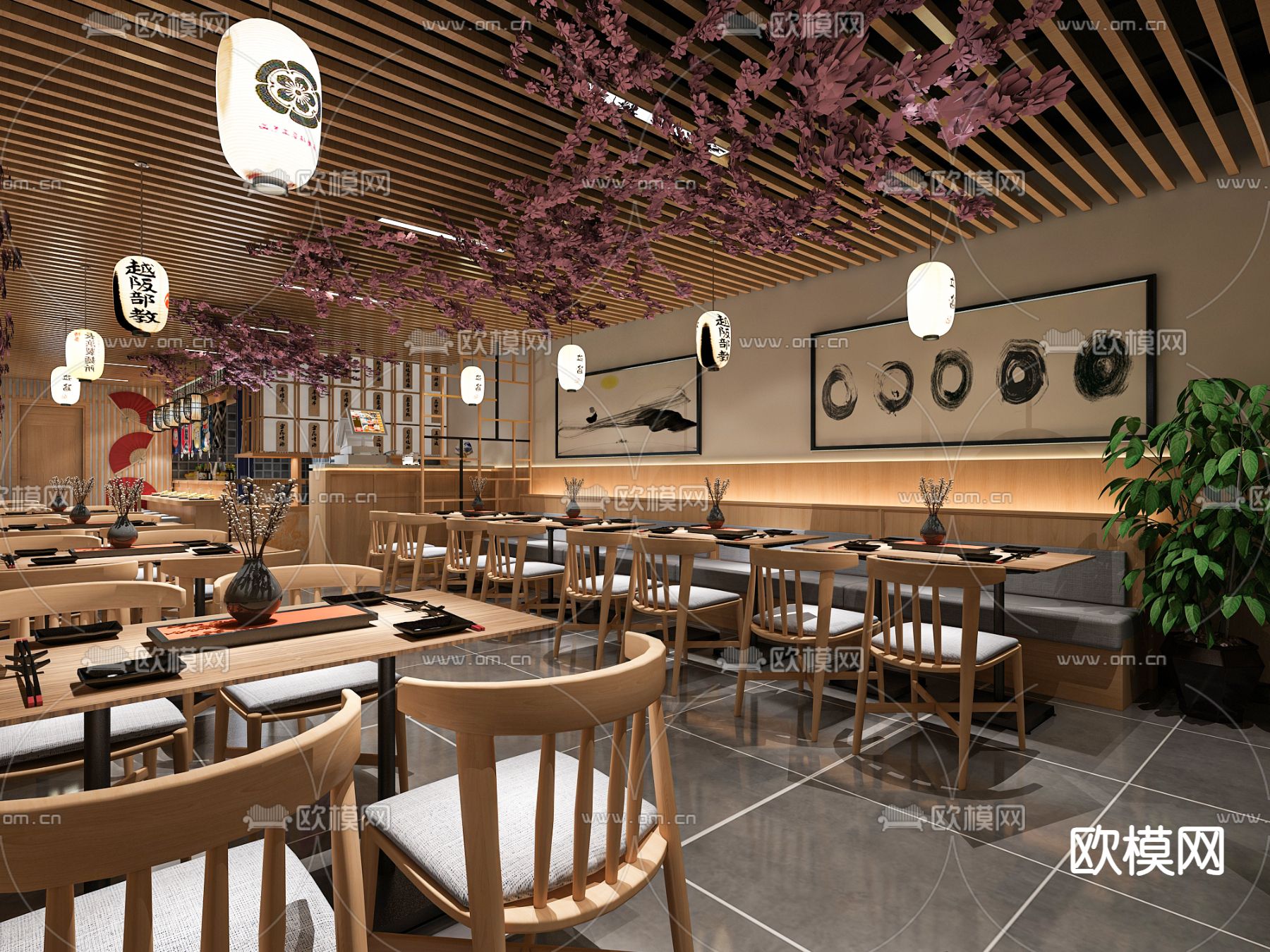 日式料理店3d模型下载