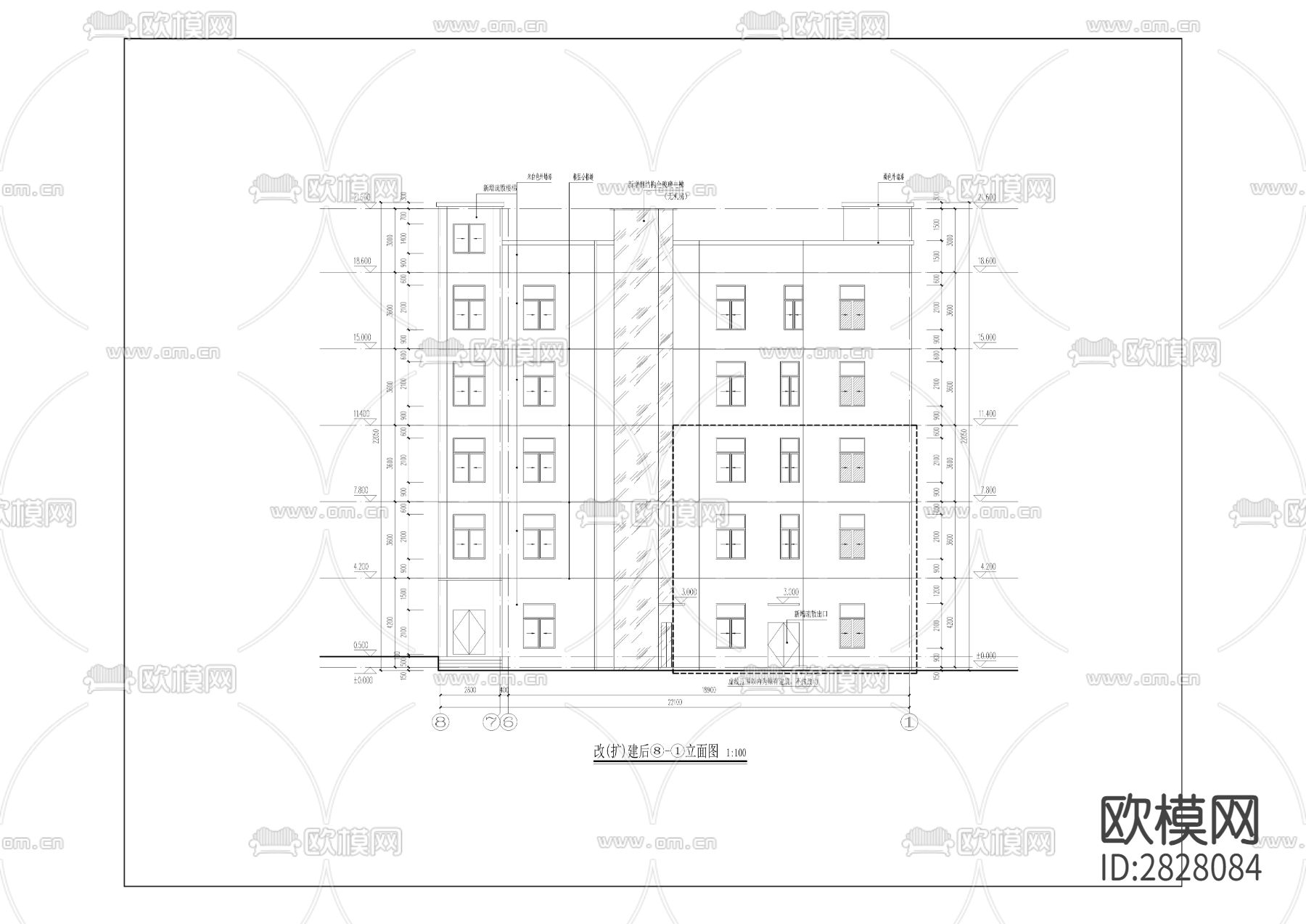 三合街道乌龙和四方塘小区cad施工图下载（渲染图2）