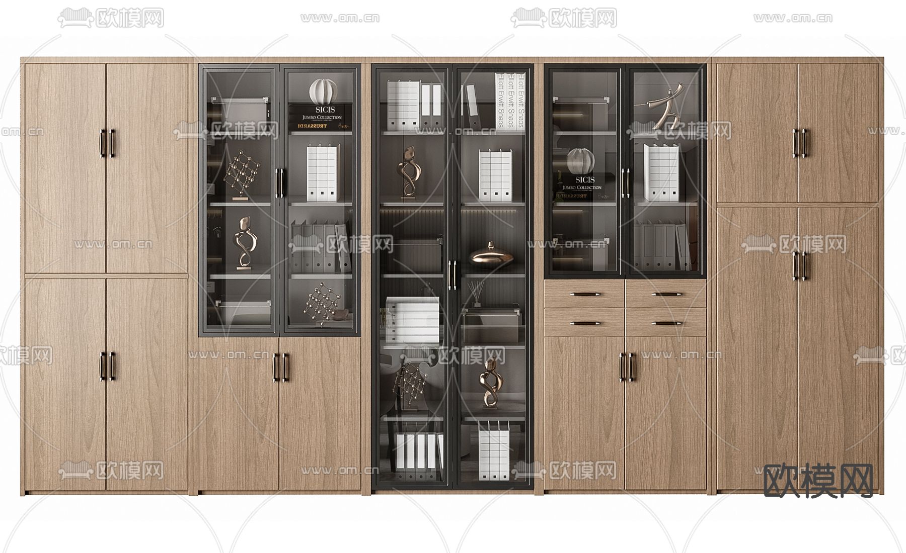 文件柜 资料柜 档案柜3d模型下载（渲染图3）