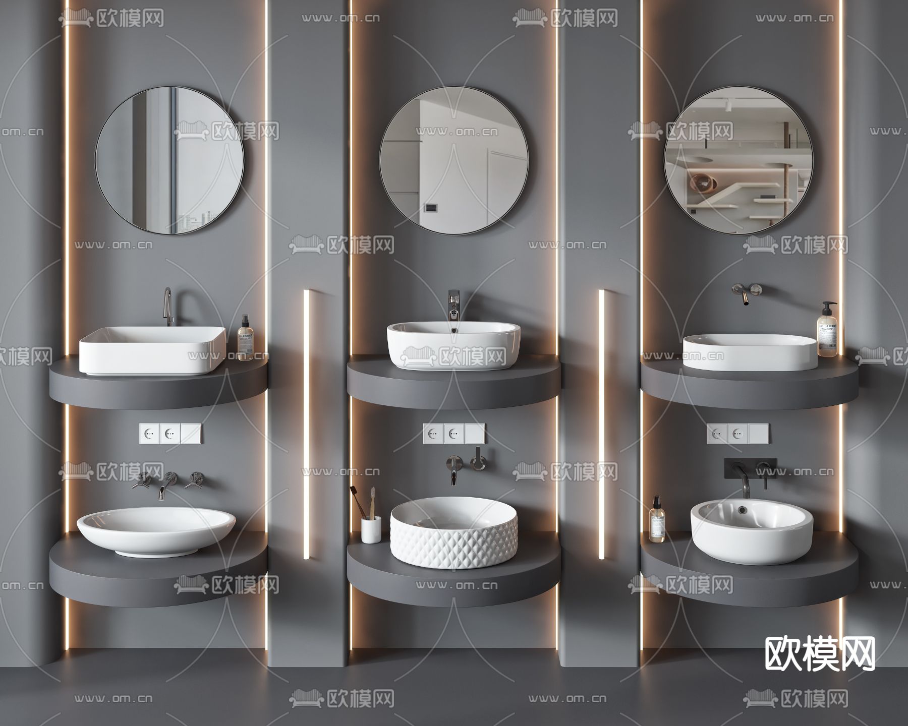 台盆 洗手盆3d模型下载