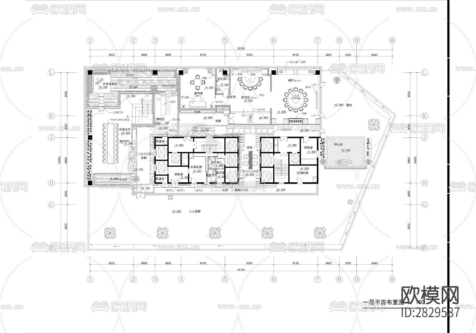 金融广场K座cad施工图下载（渲染图1）