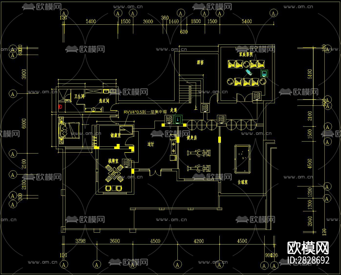智能家居cad图块下载（渲染图3）