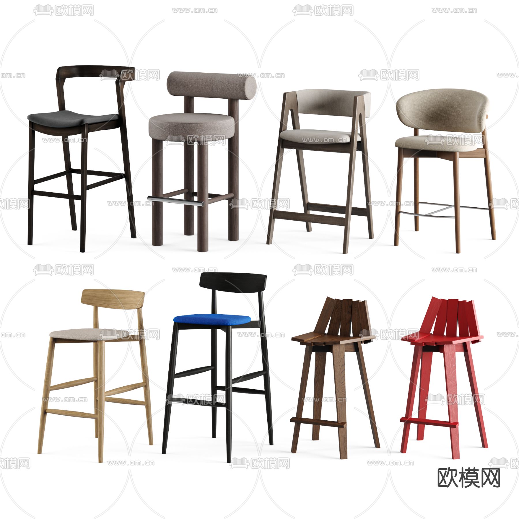 吧椅 吧凳3d模型下载（渲染图1）