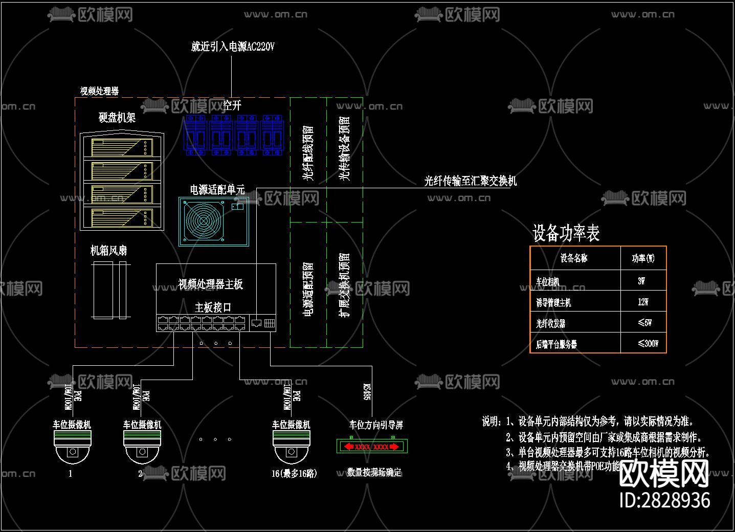 视频车位CAD引导系统下载（渲染图2）