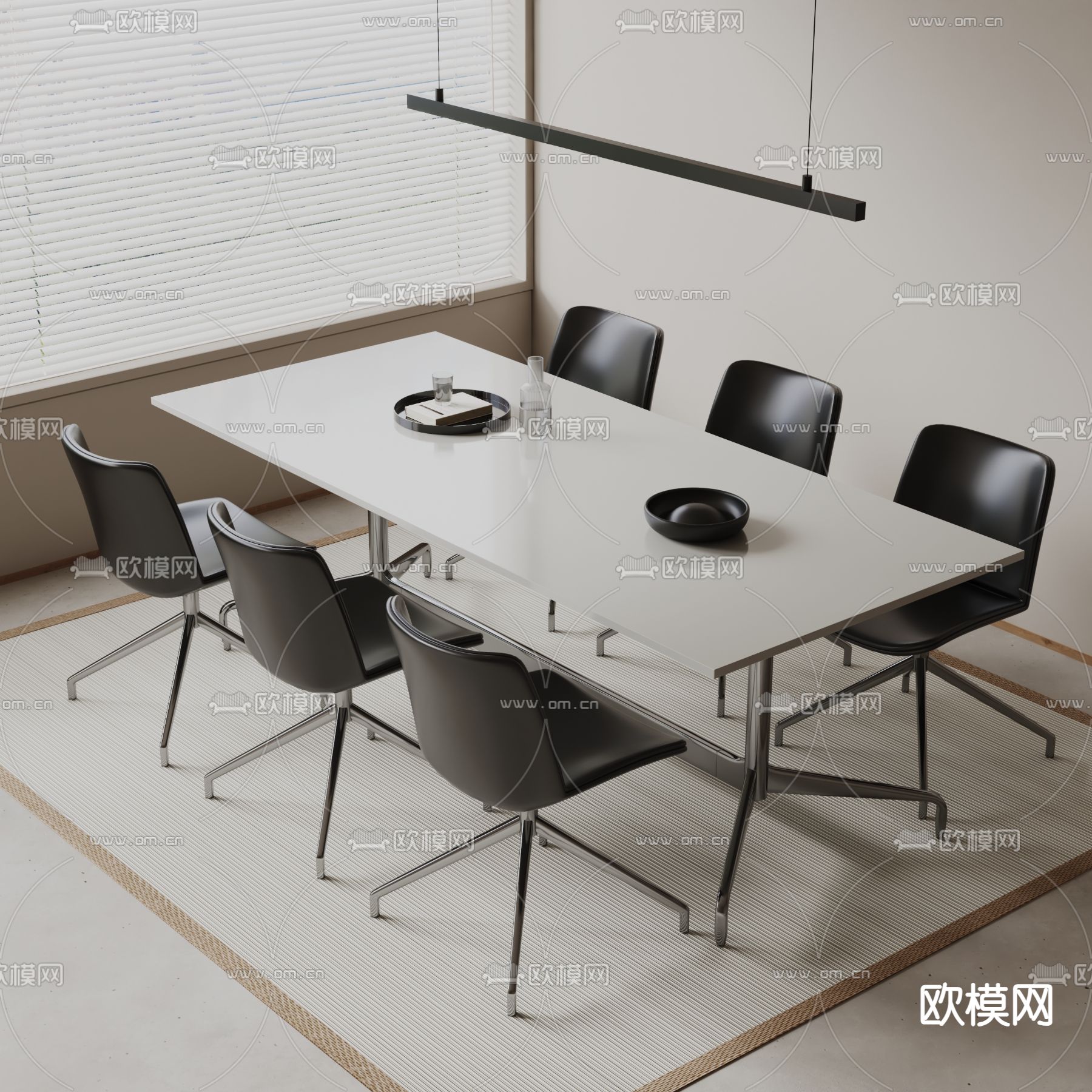 会议桌 会议台3d模型下载