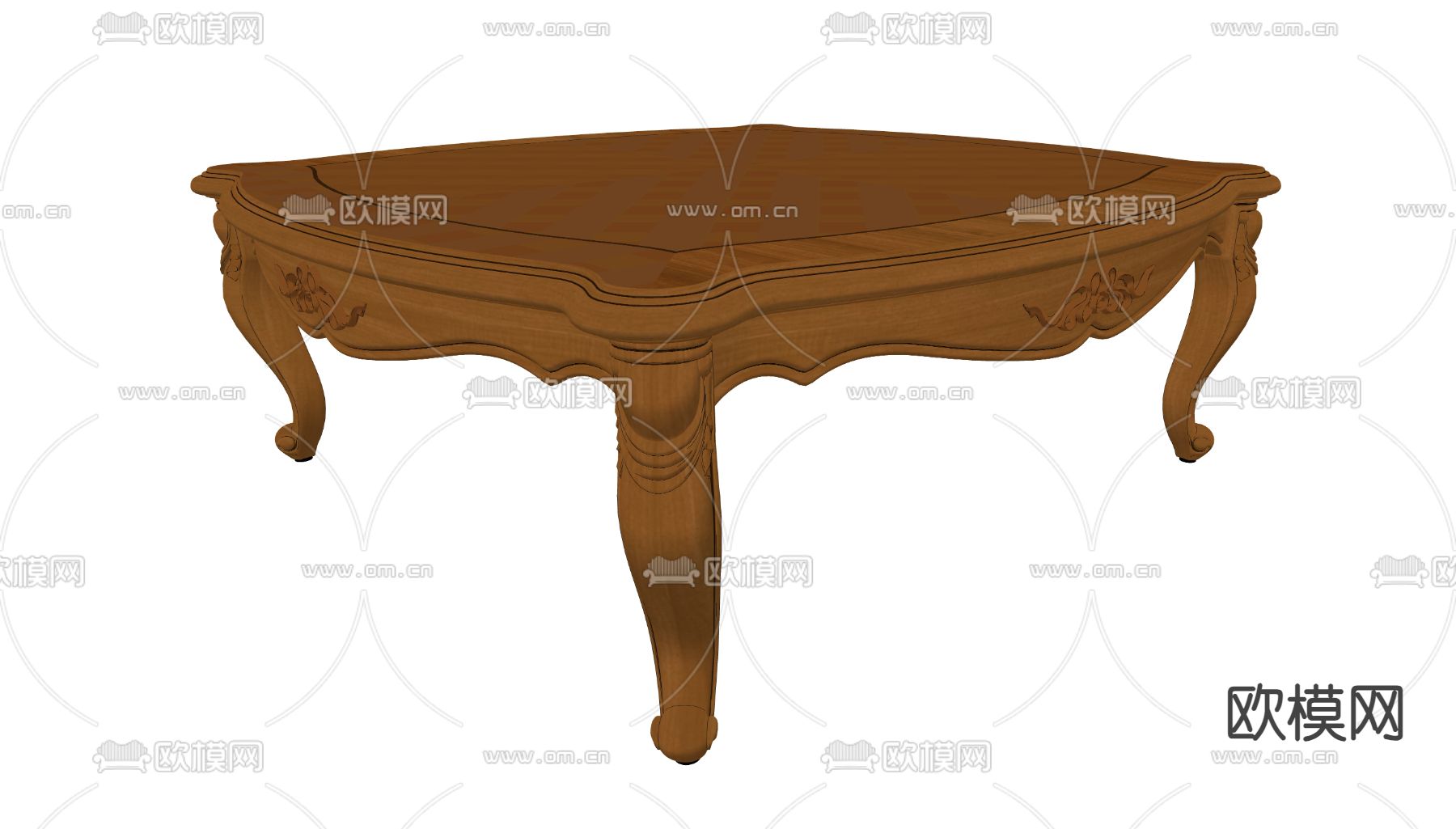 欧式古典茶几su模型下载（渲染图2）