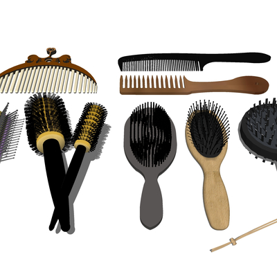  梳子 头梳su模型 