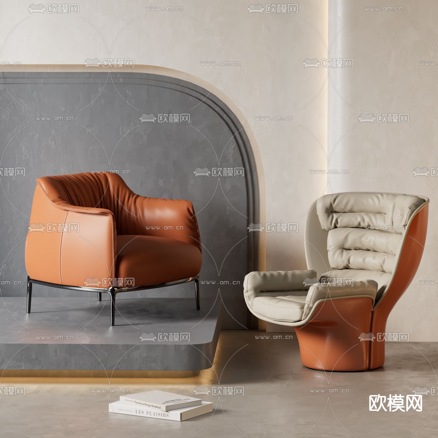 MINOTTI 单人沙发 休闲沙发3d模型下载_ID14261575_3dmax免费模型-欧模网
