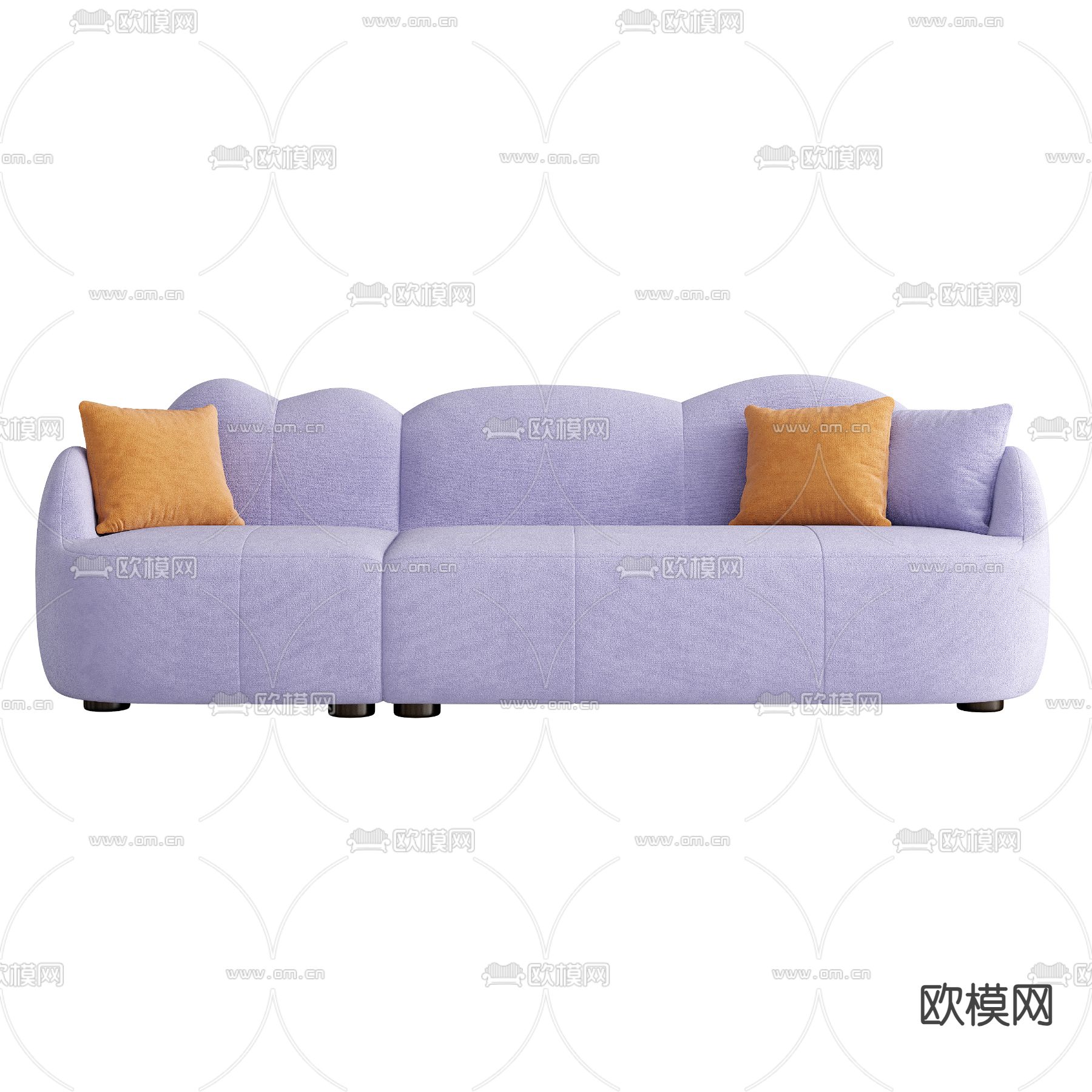 孟菲斯风沙发 多人沙发3d模型下载（渲染图3）