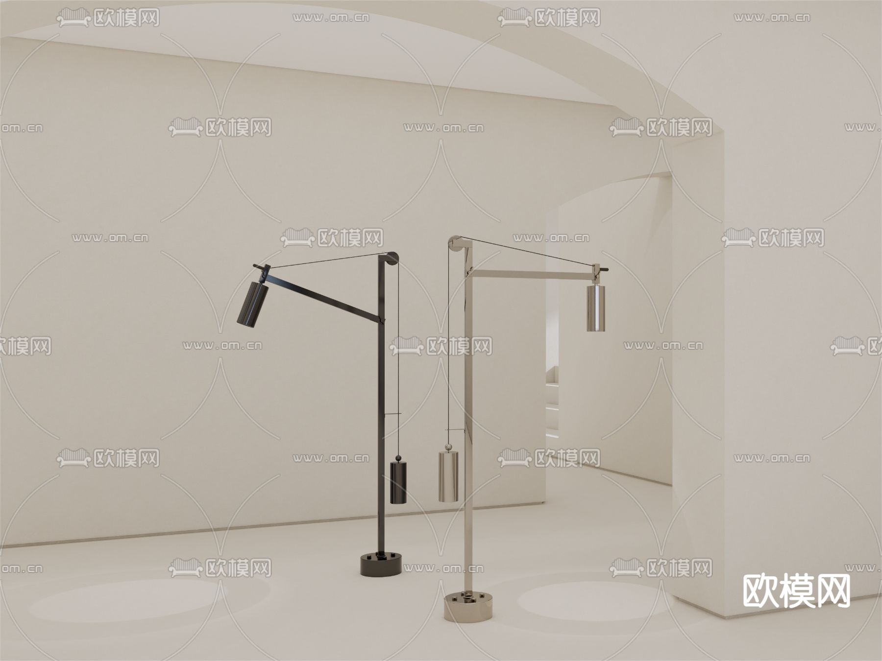 落地灯su模型下载（渲染图1）
