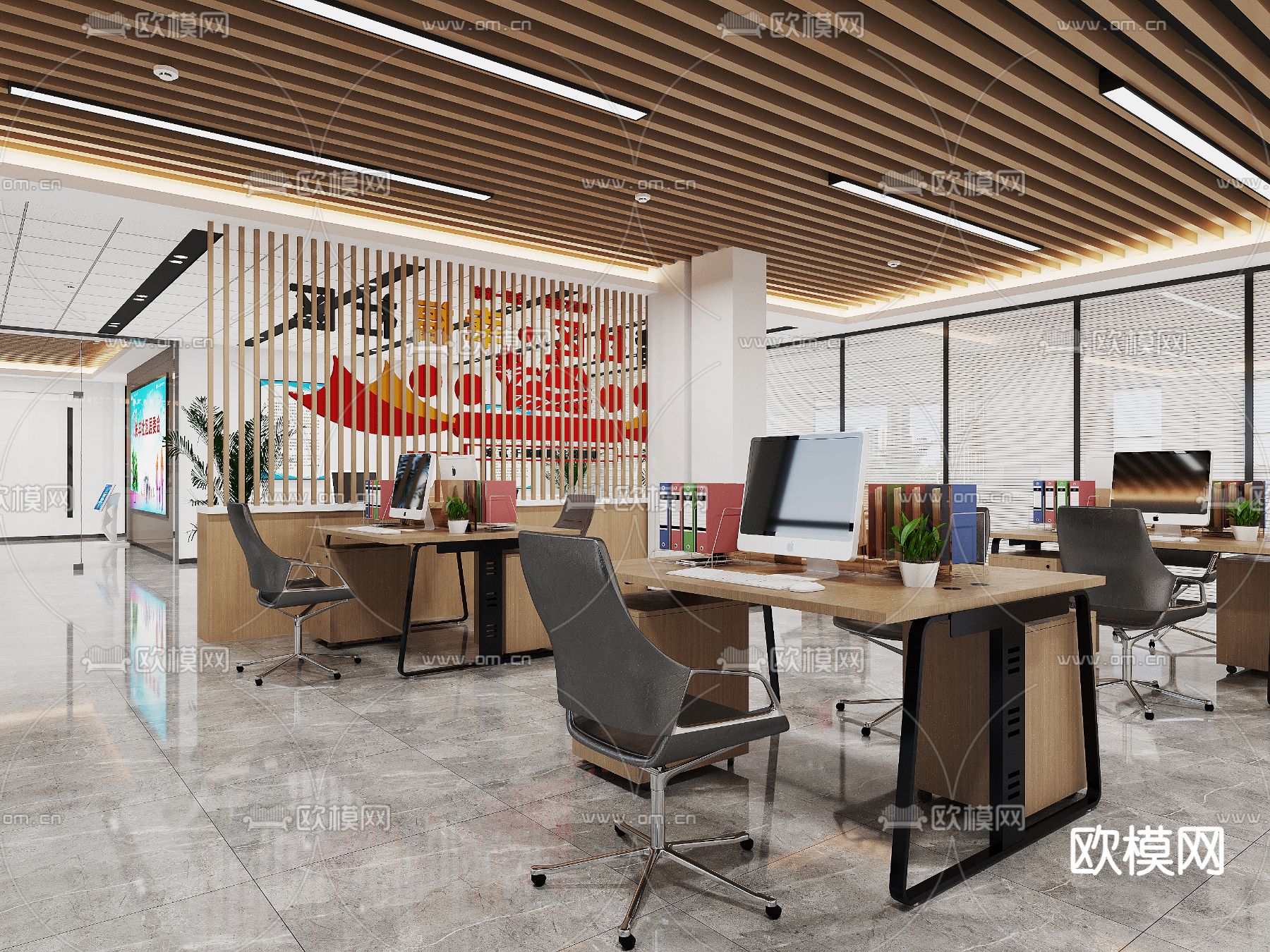 服务中心 办事大厅3d模型下载（渲染图5）