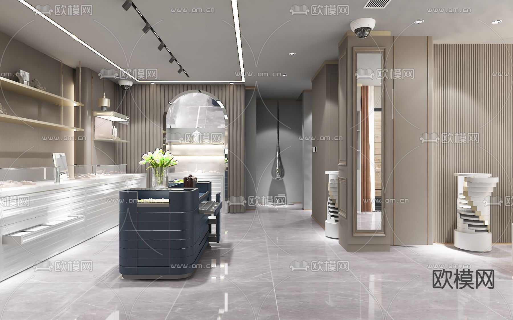 珠宝直播展厅3d模型下载（渲染图3）