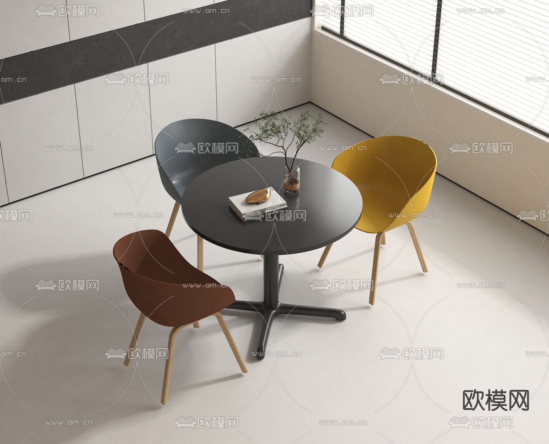 休闲桌椅 洽谈桌椅3d模型下载