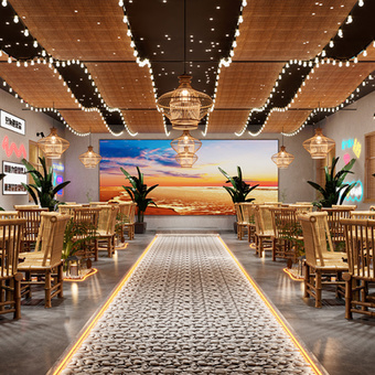 农家乐餐厅3d模型