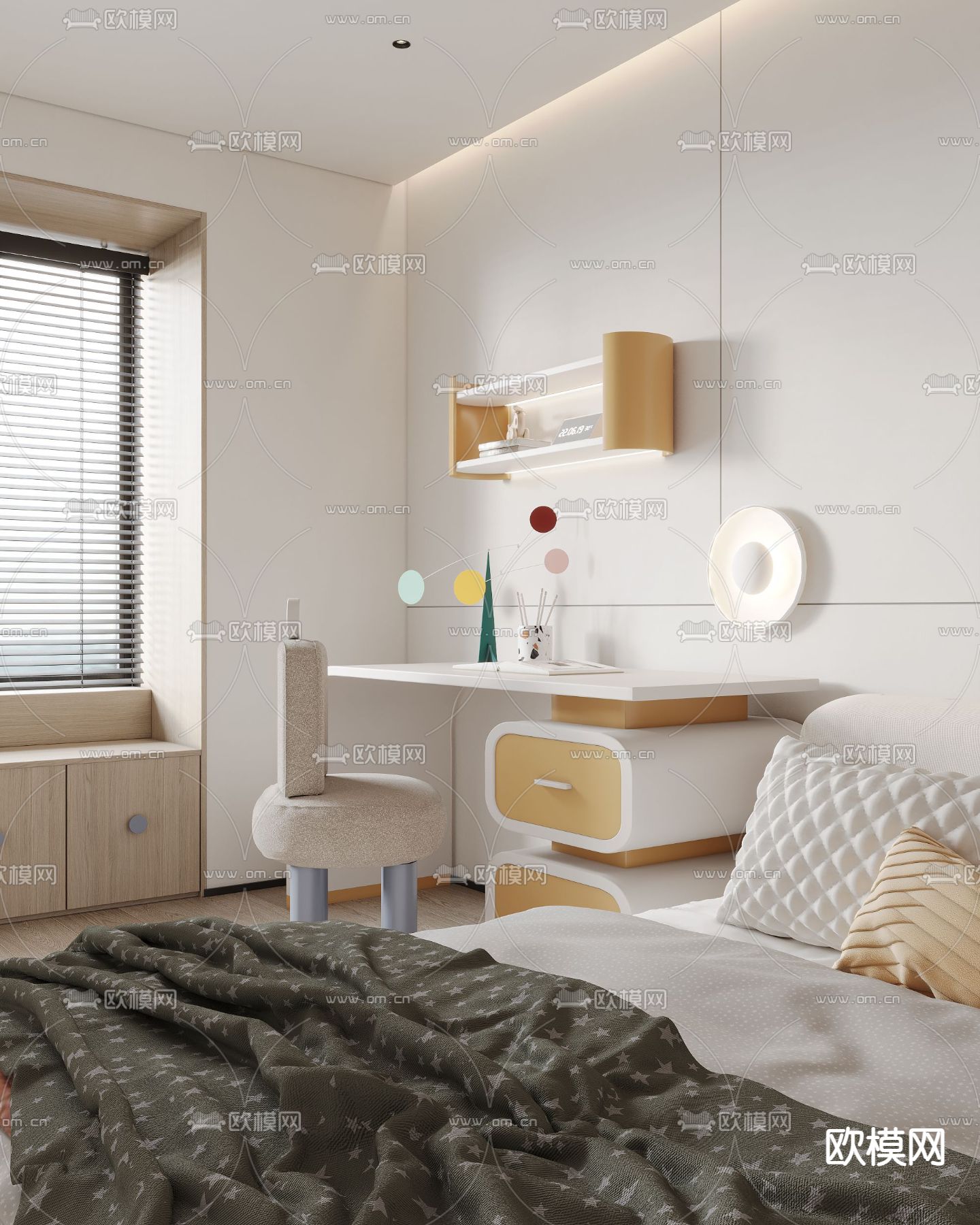 现代客厅3d模型下载（渲染图3）