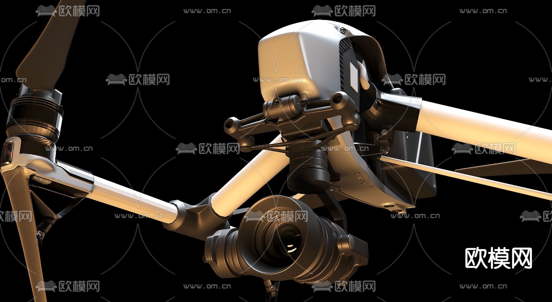 智能飞机 无人机3d模型下载（渲染图2）