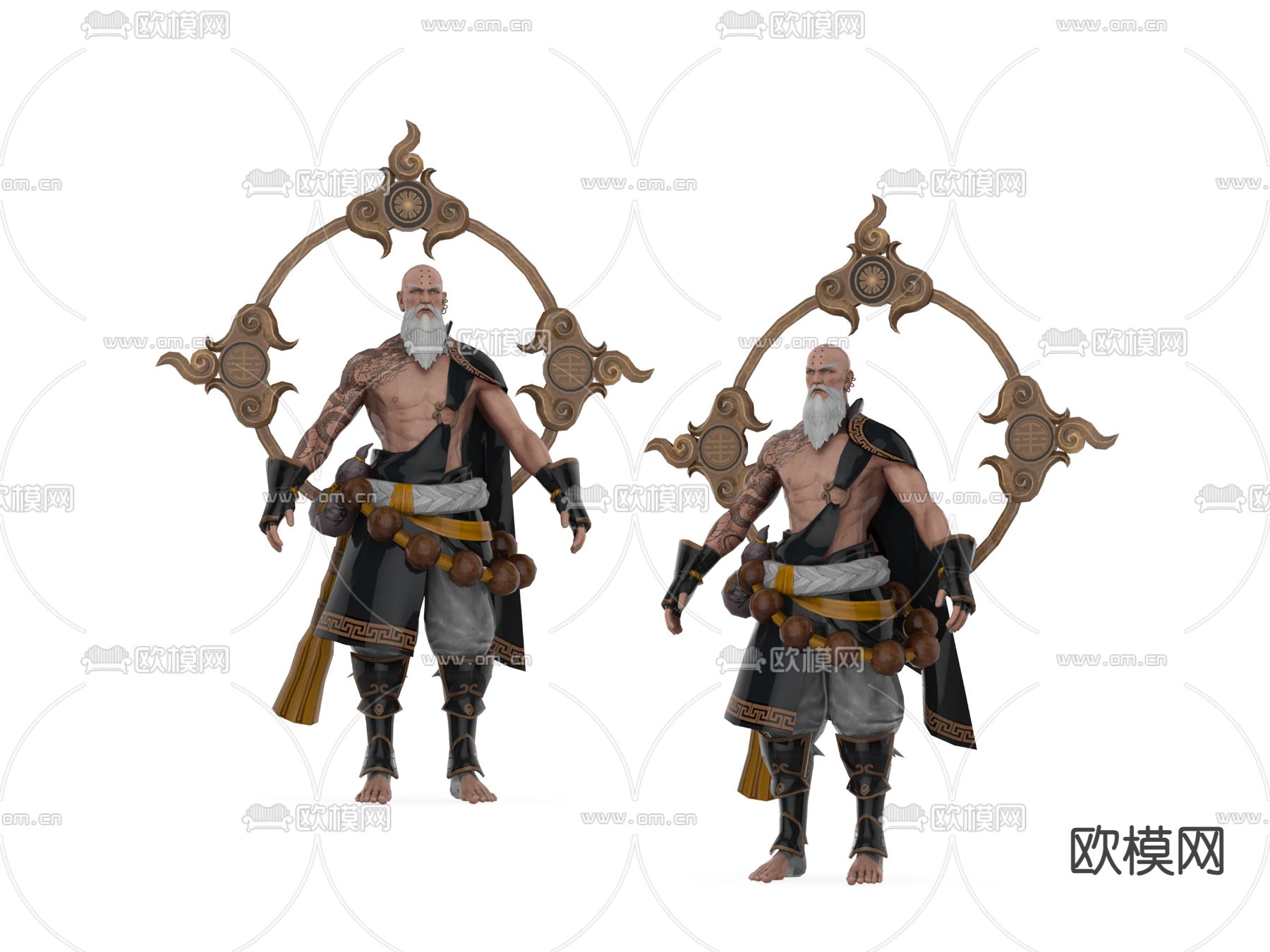 游戏法轮和尚su模型下载（渲染图1）
