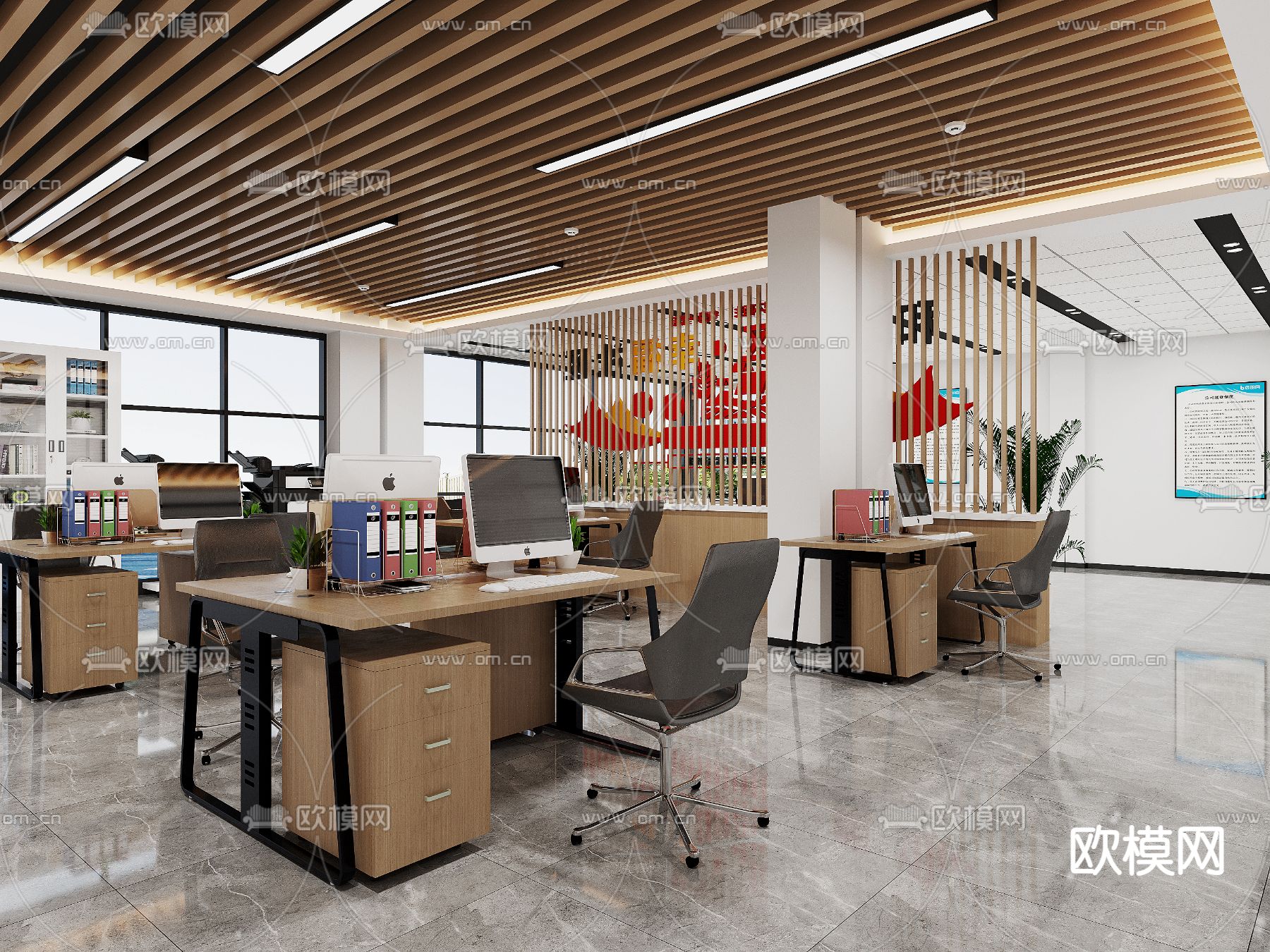 服务中心 办事大厅3d模型下载（渲染图3）