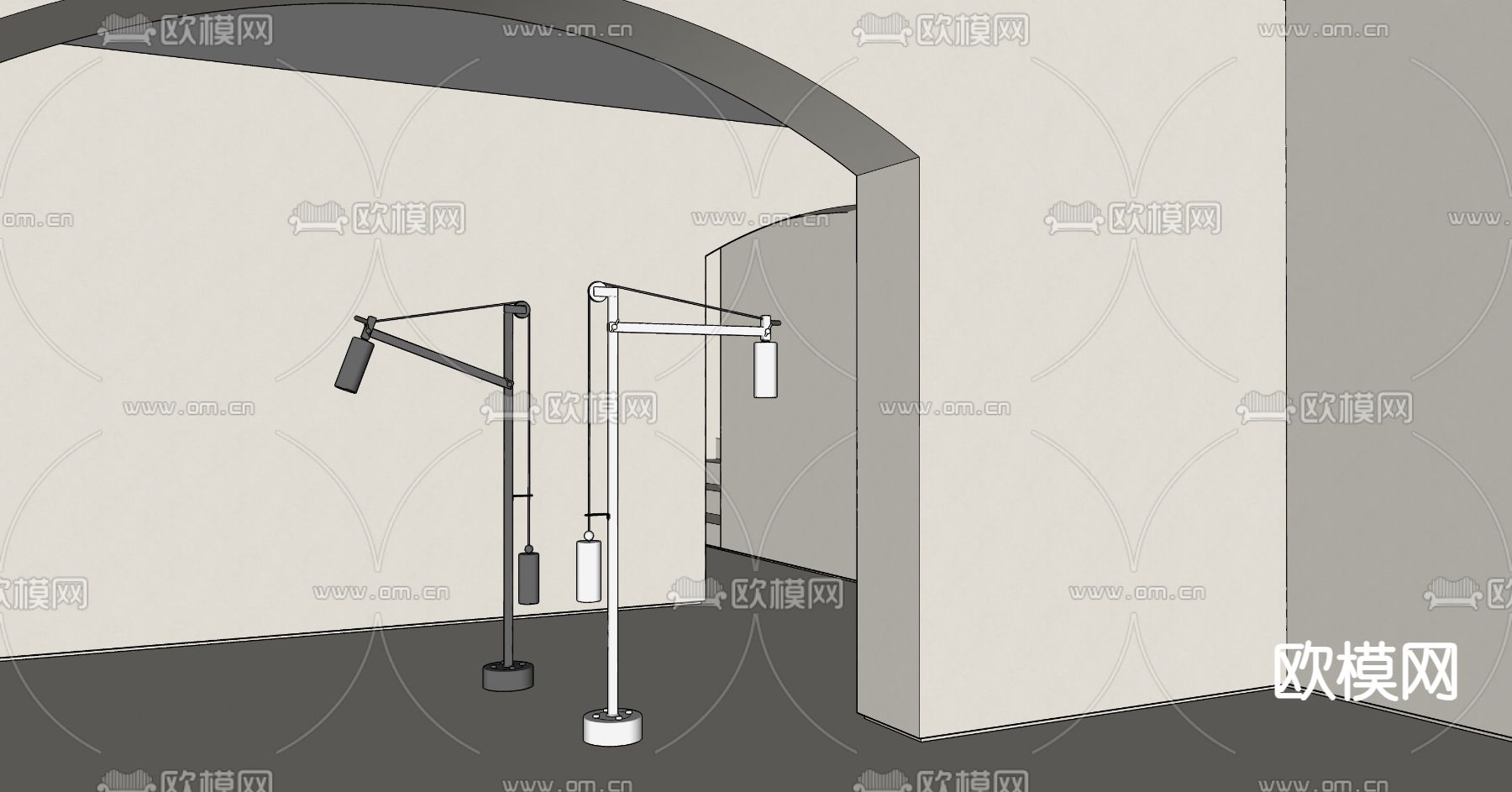 落地灯su模型下载（渲染图2）