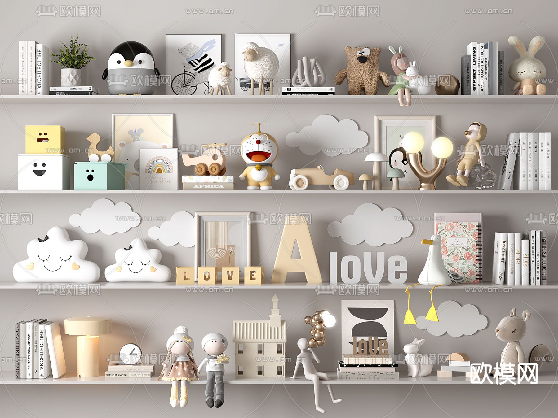 儿童装饰品 摆件 玩偶 玩具 书籍3d模型下载